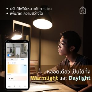 ปรับเปลี่ยนไฟ Daylight และ Warmlight